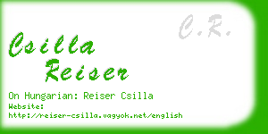 csilla reiser business card